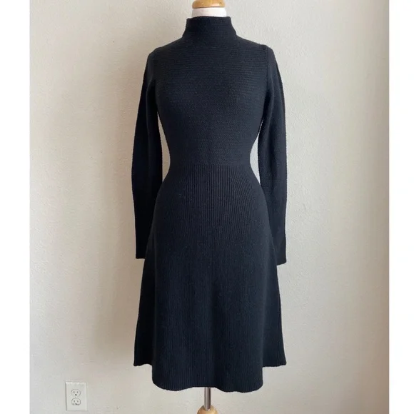 United Colors Of Benetton | Dresses | United Colors Of Benetton Black  Turtleneck Knit Sweater Dress | Poshmark